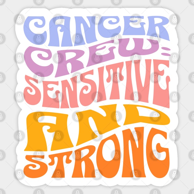 Cancer Crew: Sensitive Strong Zodiac Sign Birthday Sticker by Lavender Celeste